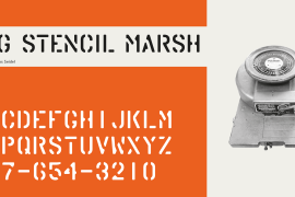 Vtg Stencil Marsh Mono