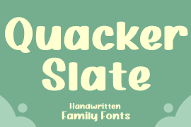 Quacker Slate Italic Rough Outline