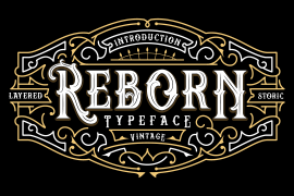 Reborn Typeface Shadow