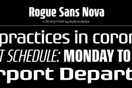 Rogue Sans Nova Extra Light Condensed Italic