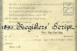 1890 Registers' Script Normal