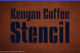 Kenyan Coffee Stencil Bold
