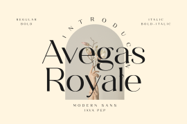 Avegas Royale Bold Italic