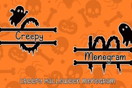 Creepy Halloween Monogram