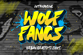Wolf Fangs Graffiti Regular