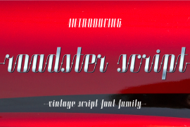 Roadster Script Solid Dot Deco Italic