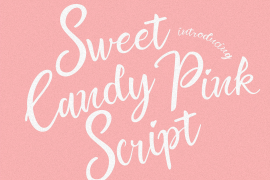 Sweet Candy Pink Script Extrude