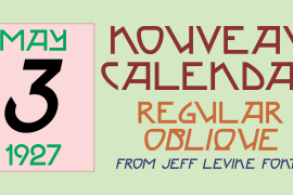 Nouveau Calendar JNL Oblique
