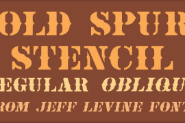 Old Spur Stencil JNL Oblique