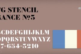 Vtg Stencil France No3 Display