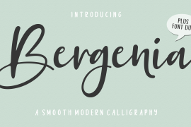 Bergenia Script Font Duo Sans