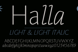 Halla Light Italic