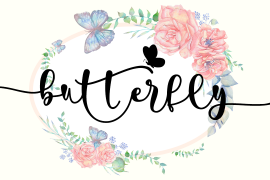 Pretty Butterfly Italic