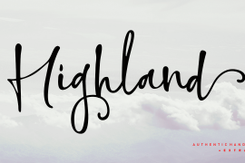 Highland Script Underlines