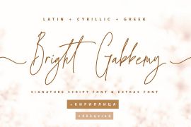 Bright Gabbemy Cyr Gr Script
