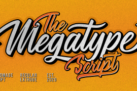 Megatype Script Extrude