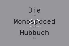 Die Monospaced Hubbuch Bold Italic