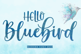Hello Bluebird Font Duo Sans