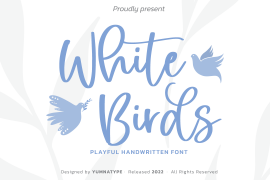White Birds Clipart