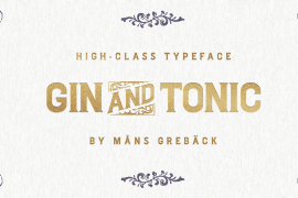Gin And Tonic Outline Italic