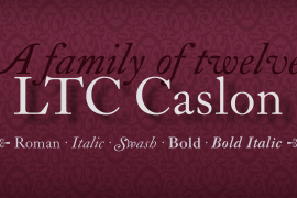 LTC Caslon Long Bold Italic