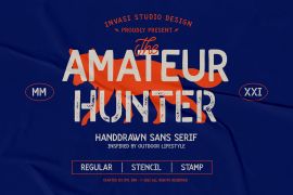 Amateur Hunter Stencil Stamp