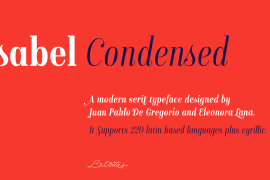 Isabel Condensed Unicase Black