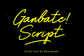 Ganbate Script Regular