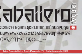 Caballero Outline Italic