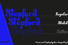 Stepford Outline Italic
