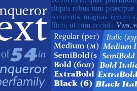 Conqueror Text Black Italic