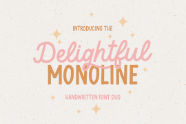 Delightful Monoline Script
