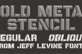 Bold Metal Stencil JNL