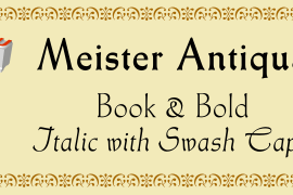 Meister Antiqua Book