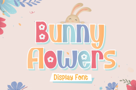 Bunny Flowers Shadow