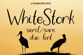 White Stork Handwritten Regular