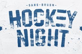 Hockeynight Sans Brush Bold Italic