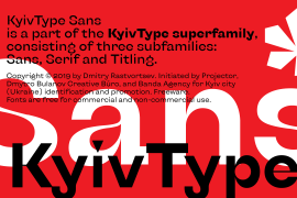 KyivType Sans Black Thin Midline