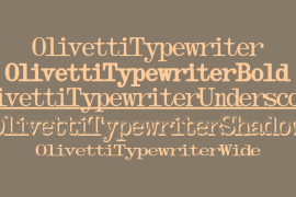 Olivetti Typewriter Wide