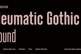 Neumatic Gothic Round Black Oblique