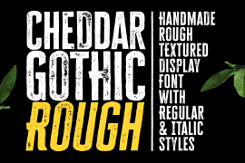 Cheddar Gothic Rough Italic