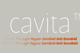Cavita Thin Italic