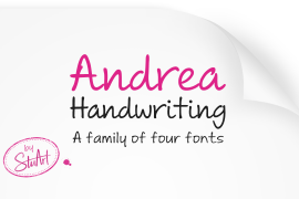 Andrea Handwriting Hand Slanted