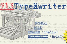 1913 Typewriter Bold Italic