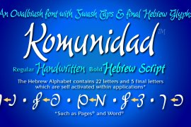 Komunidad Hebrew Script Bold