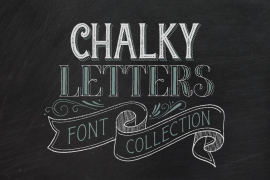 Chalky Letters Label Outline