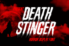 Death Stinger Horror Italic