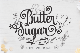 Butter Sugar Botanical Clipart
