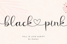 Black Love Pink Italic