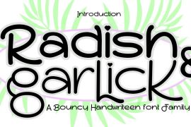Radish & Garlick Slab